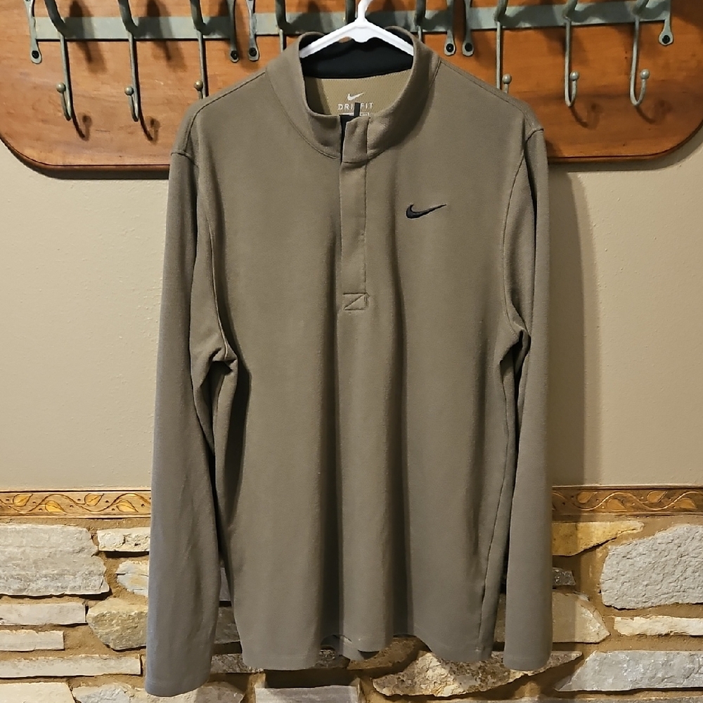 Nike Quarter Zip Long Sleeve Shirt Size Large